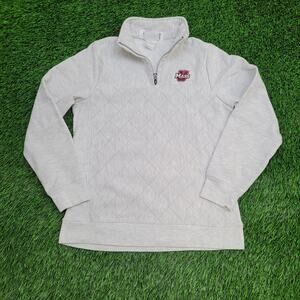 Champion U-Mass 1/4-Zip Sweatshirt Womens Medium 18x25
